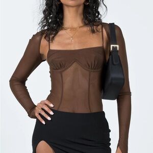 Buena Bolero Chocolate Bodysuit NWT size US 4